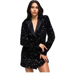 GOOD AMERICAN Sequin Blazer Dress, Size 5 (2XL)